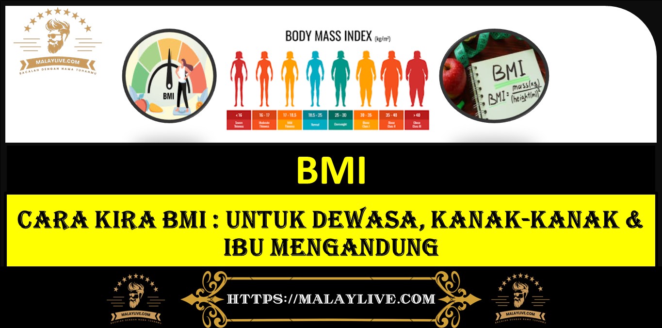 CARA KIRA BMI : Untuk Dewasa, Kanak-kanak & Ibu Mengandung